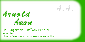 arnold amon business card